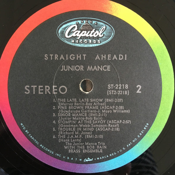 Junior Mance : Straight Ahead! (LP)