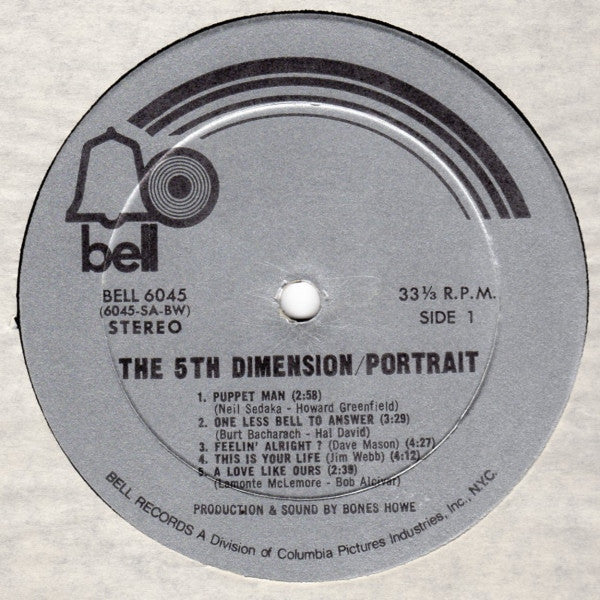 The Fifth Dimension : Portrait (LP, Album, BW )