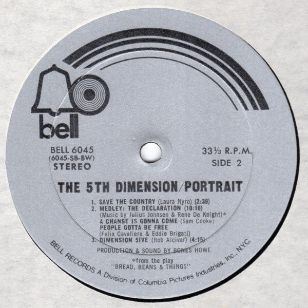 The Fifth Dimension : Portrait (LP, Album, BW )