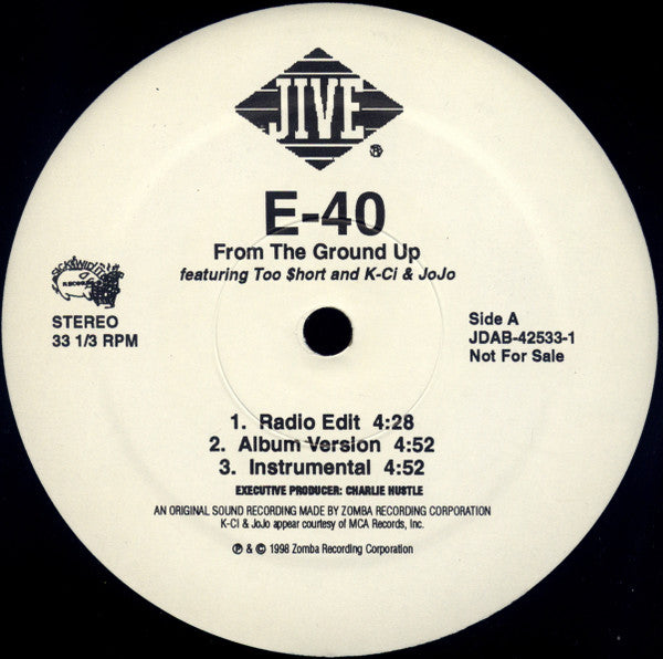 E-40 : From The Ground Up (12", Promo)