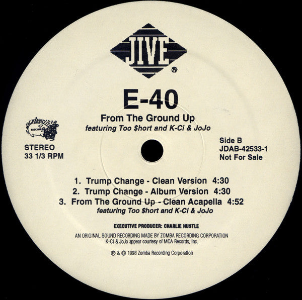 E-40 : From The Ground Up (12", Promo)