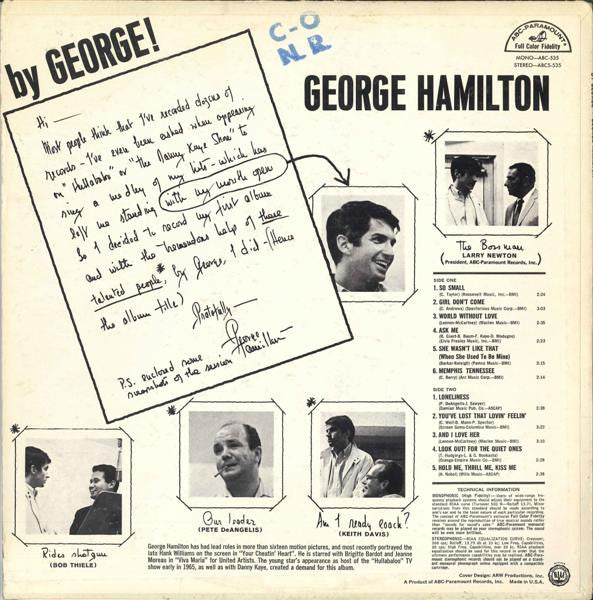 George Hamilton : By George! (LP, Album, Mono)