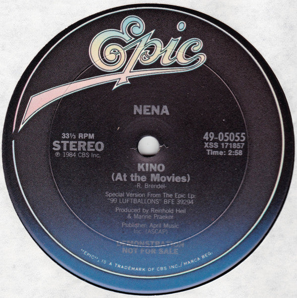 Nena : Kino (12", Single, Promo)