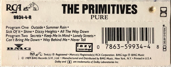 The Primitives : Pure (Cass, Album, Son)