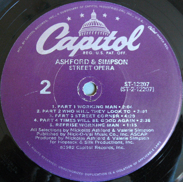 Ashford & Simpson : Street Opera (LP, Album, Los)