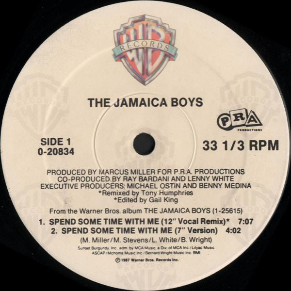 The Jamaica Boys : Spend Some Time With Me (12")