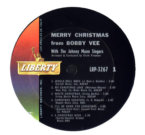 Bobby Vee : Merry Christmas From Bobby Vee (LP, Album, Mono)