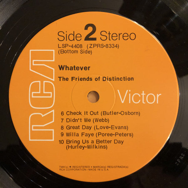 The Friends Of Distinction : Whatever (LP, Album, Hol)