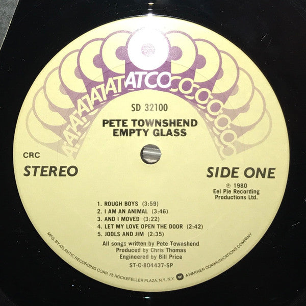 Pete Townshend : Empty Glass (LP, Album, Club, San)