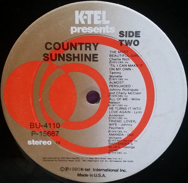 Various : Country Sunshine (LP, Comp)