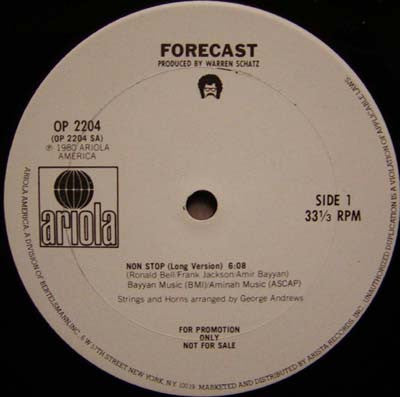 Forecast : Non Stop (12", Promo)