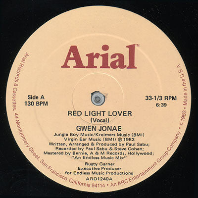 Gwen Jonae : Red Light Lover (12", 130)