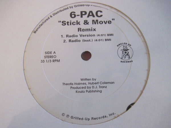 6-Pac (2) : Stick & Move (Remix) (12", Single)