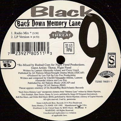 Black 9 : Back Down Memory Lane (12")