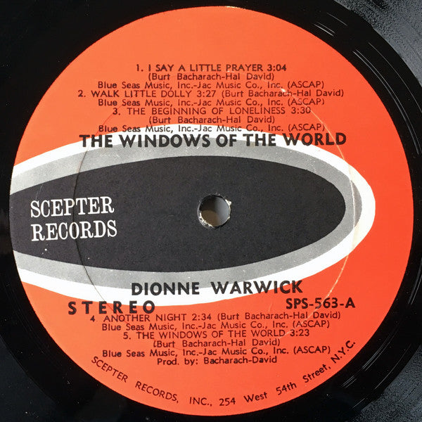 Dionne Warwick : The Windows Of The World (LP, Album, Ser)