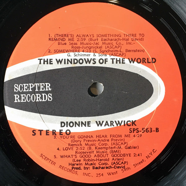 Dionne Warwick : The Windows Of The World (LP, Album, Ser)