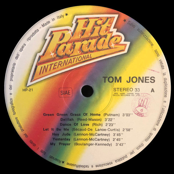 Tom Jones : Tom Jones (LP, Comp)