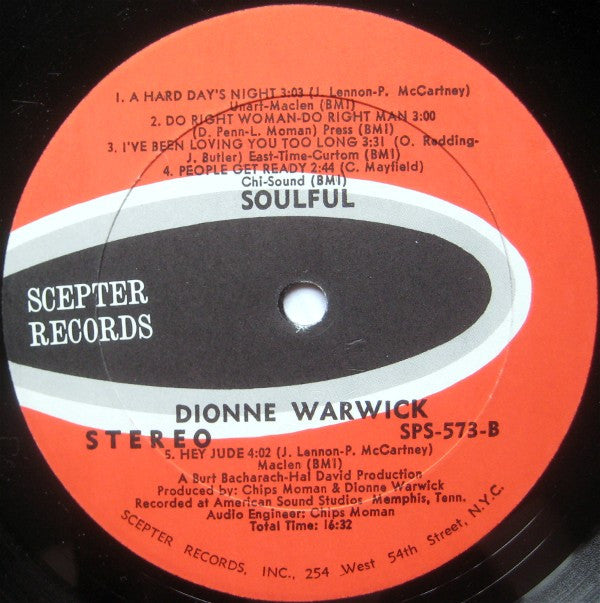 Dionne Warwick : Soulful (LP, Album, Kee)