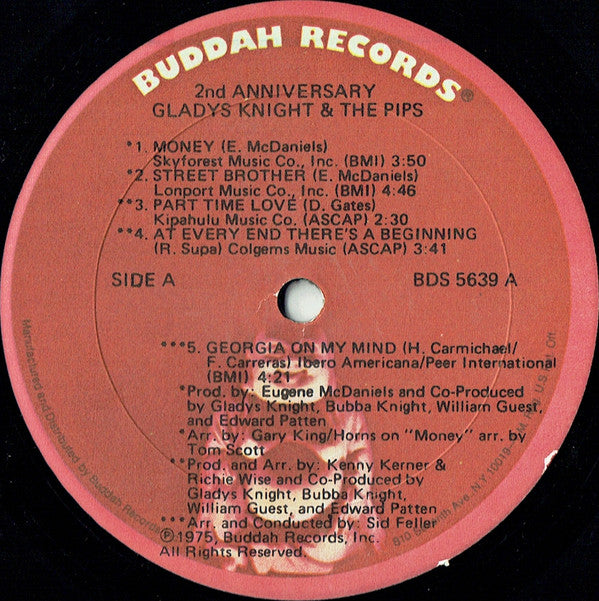 Gladys Knight & The Pips* : 2nd Anniversary (LP, Album)