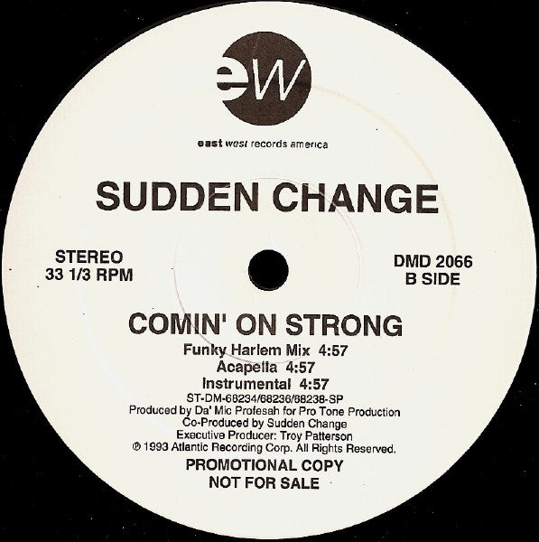 Sudden Change : Comin' On Strong (12", Promo)