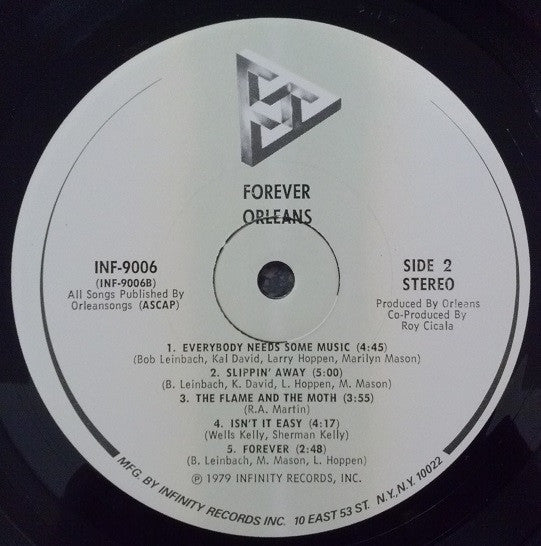 Orleans : Forever (LP, Album, Pin)