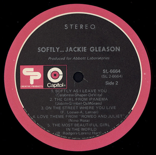 Jackie Gleason : Softly (LP, Comp)