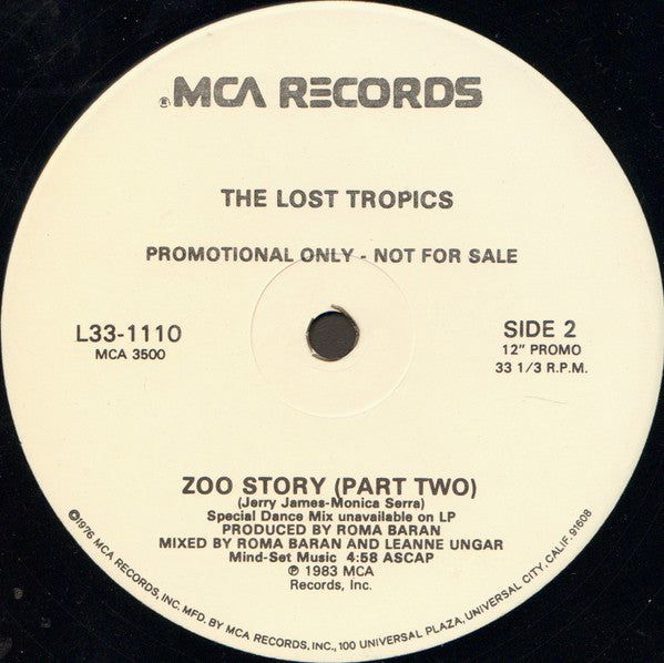 The Lost Tropics : Zoo Story (12", Promo)