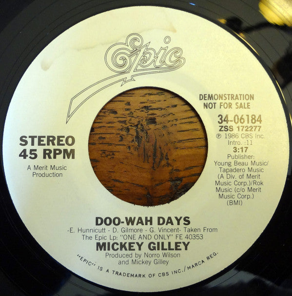 Mickey Gilley : Doo-Wah Days (7", Promo)