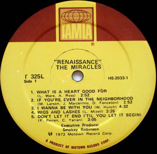 The Miracles : Renaissance (LP, Album, Gat)