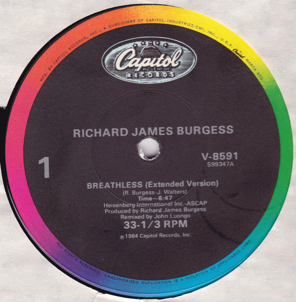 Richard James Burgess : Breathless (12")