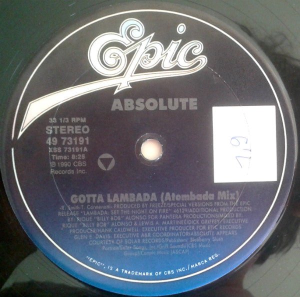 Absolute (6) : Gotta Lambada (12")