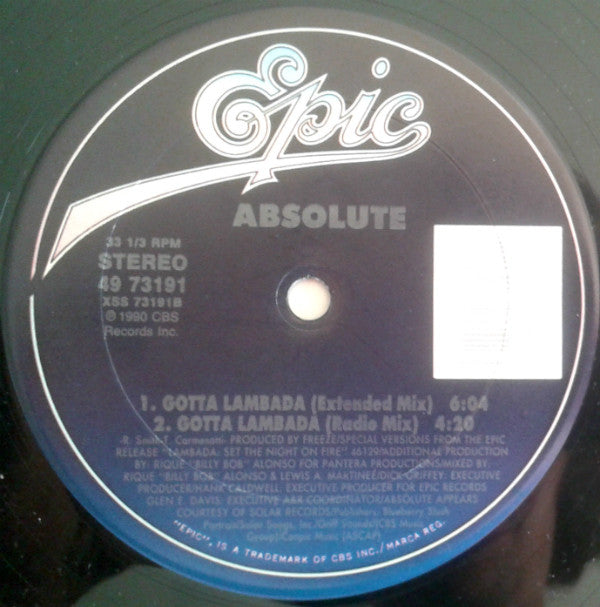 Absolute (6) : Gotta Lambada (12")