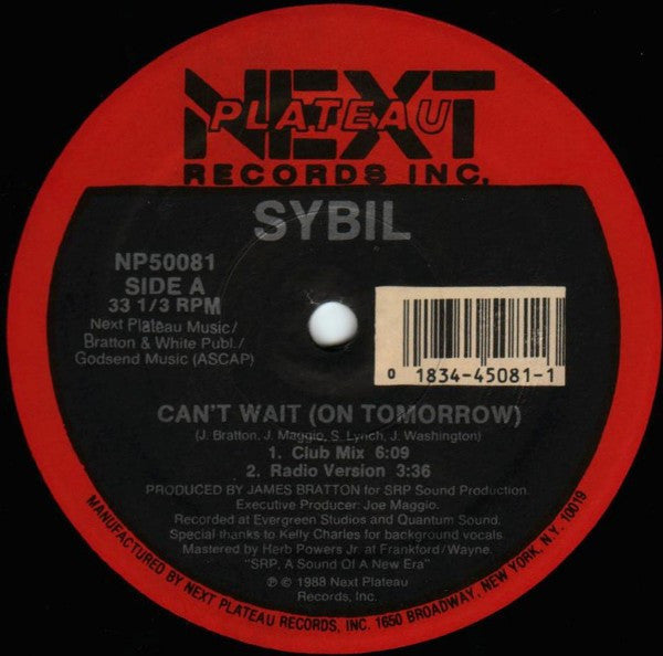 Sybil : Can't Wait (On Tomorrow) (12")