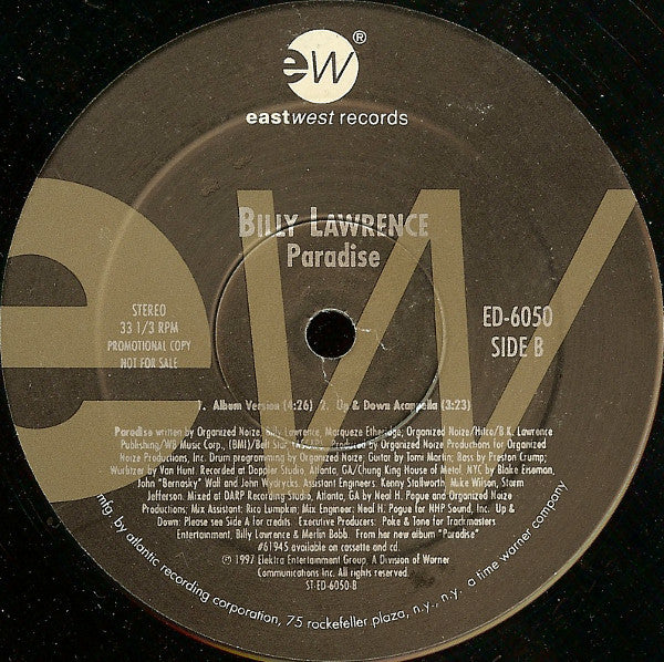 Billy Lawrence : Up & Down (12", Promo)