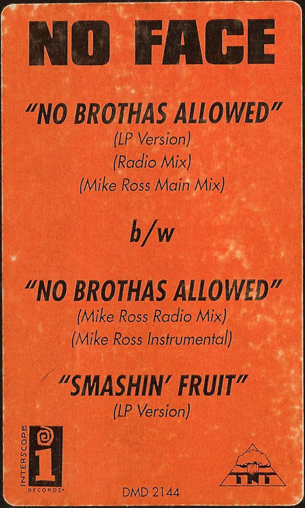 No Face (5) : No Brothas Allowed (12", Promo)