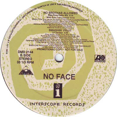 No Face (5) : No Brothas Allowed (12", Promo)