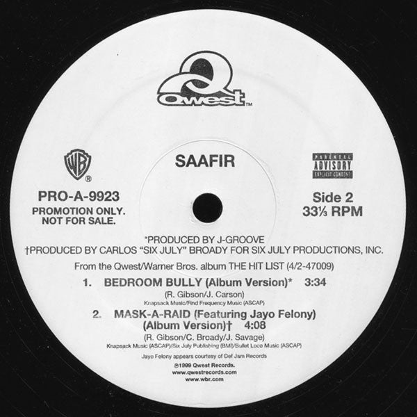 Saafir : Not Fa' Nuthin' (12", Promo)