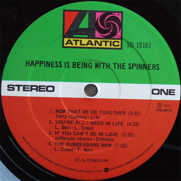 Spinners : Happiness Is Being With The Spinners (LP, Album, PR)