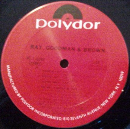 Ray, Goodman & Brown : Ray, Goodman & Brown (LP, Album, 56 )