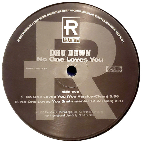 Dru Down : No One Loves You (12", Promo)