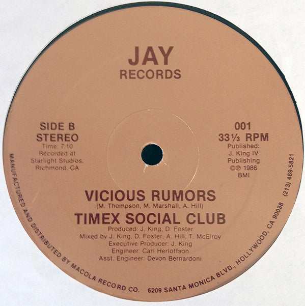 Timex Social Club : Rumors (12", tan)