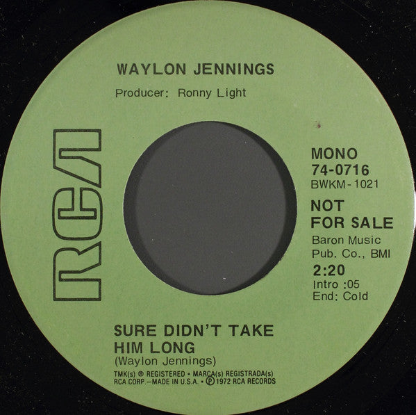 Waylon Jennings : Sweet Dream Woman (7", Mono, Promo)