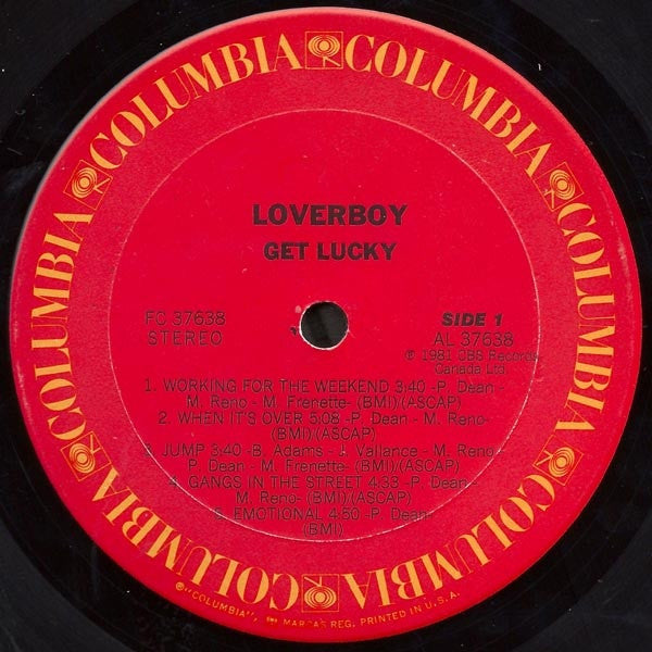 Loverboy : Get Lucky (LP, Album, Car)