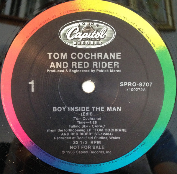 Tom Cochrane And Red Rider : Boy Inside The Man (12", Single, Promo)