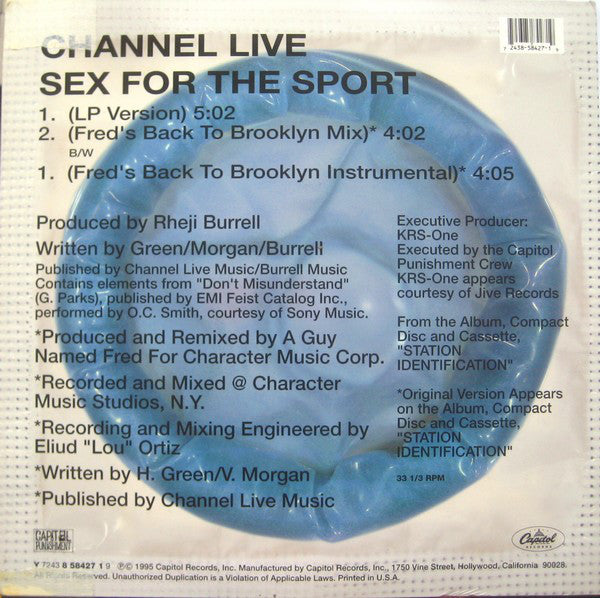 Channel Live : Sex For The Sport (12")