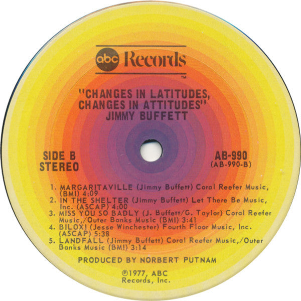 Jimmy Buffett : Changes In Latitudes, Changes In Attitudes (LP, Album, Ter)