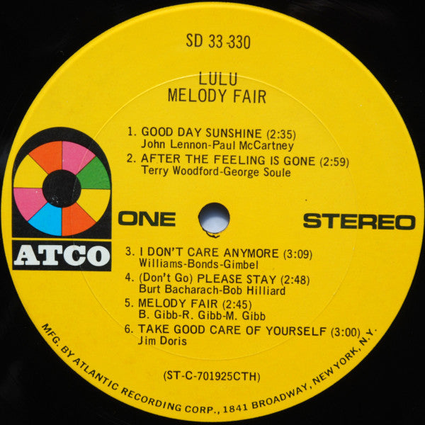 Lulu : Melody Fair (LP, Album, CTH)