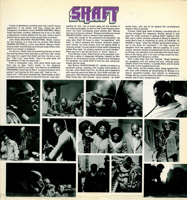 Isaac Hayes : Shaft (2xLP, Album, Gat)