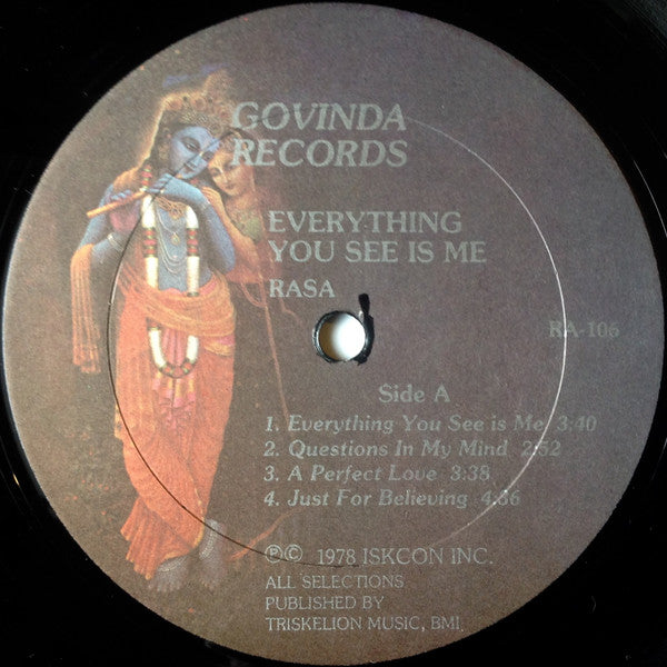 Rasa (9) : Everything You See Is Me (LP, Album)