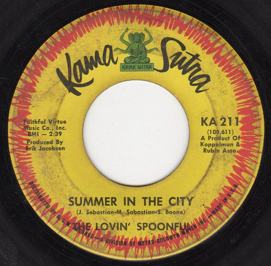 The Lovin' Spoonful : Summer In The City (7", Single, Sou)